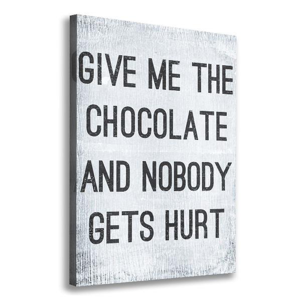 Large canvas wall art Give chocolate