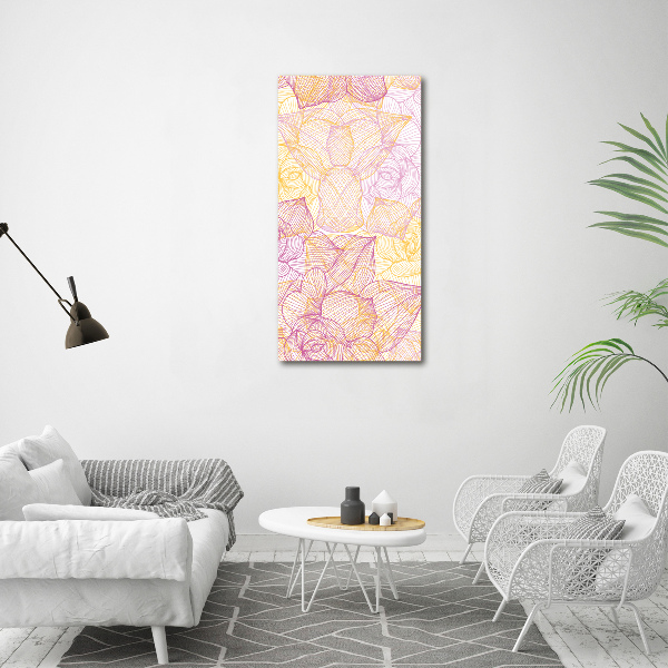 Large canvas wall art Flowers