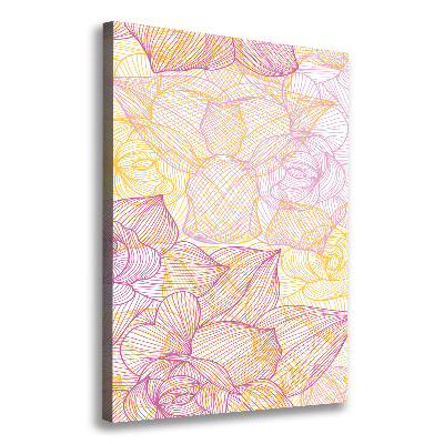 Large canvas wall art Flowers