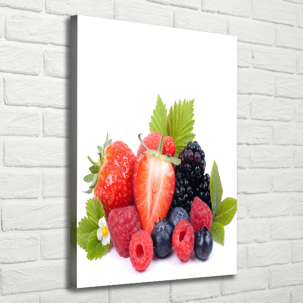 Large canvas wall art Forest fruits