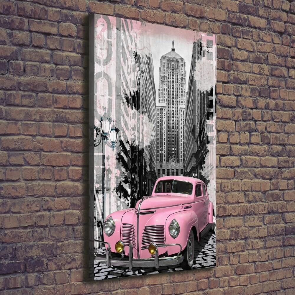 Canvas print Pink car