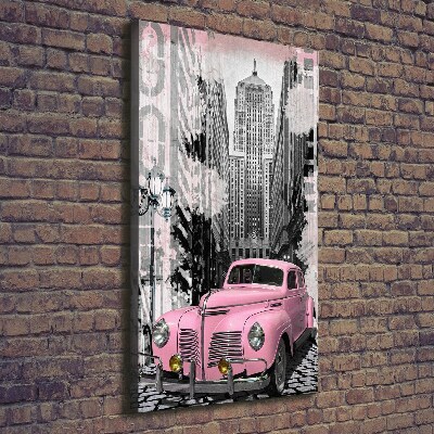 Canvas print Pink car