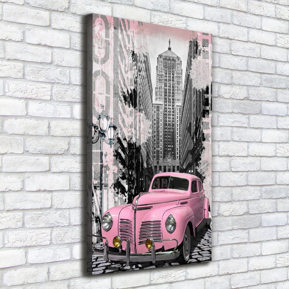 Canvas print Pink car