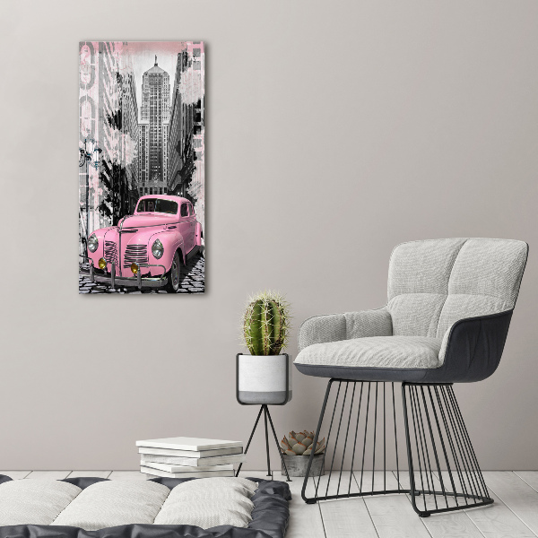 Canvas print Pink car