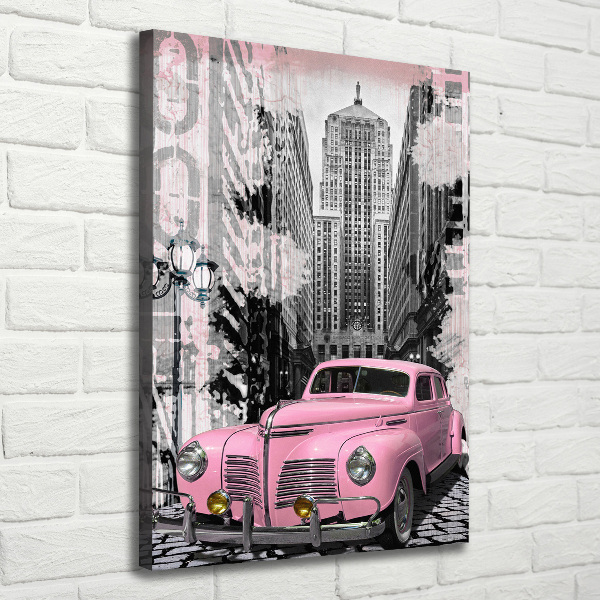 Canvas print Pink car