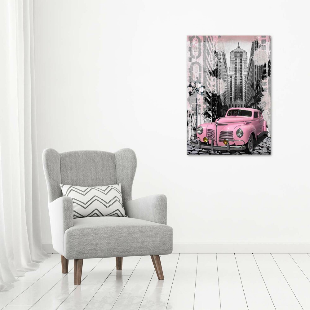 Canvas print Pink car