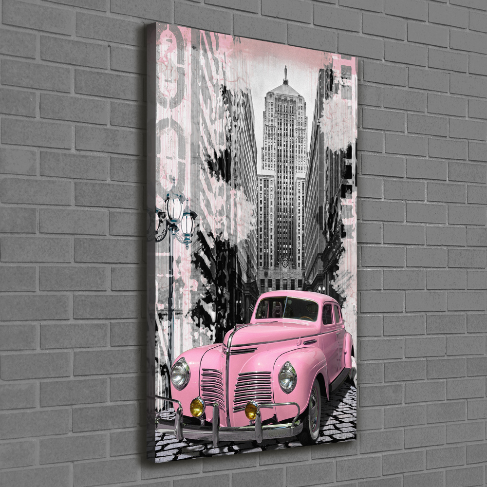 Canvas print Pink car