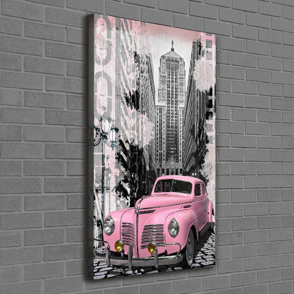 Canvas print Pink car