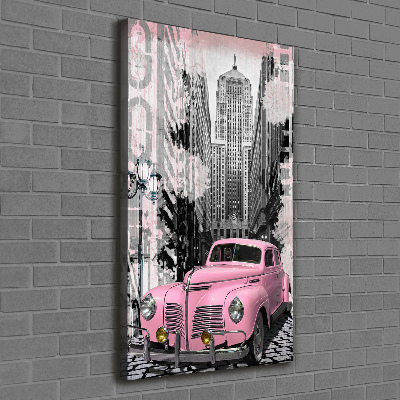 Canvas print Pink car