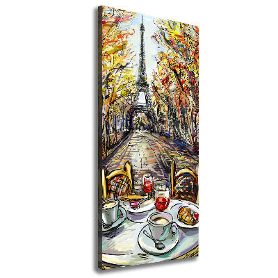 Wall art canvas large Breakfast in Paris