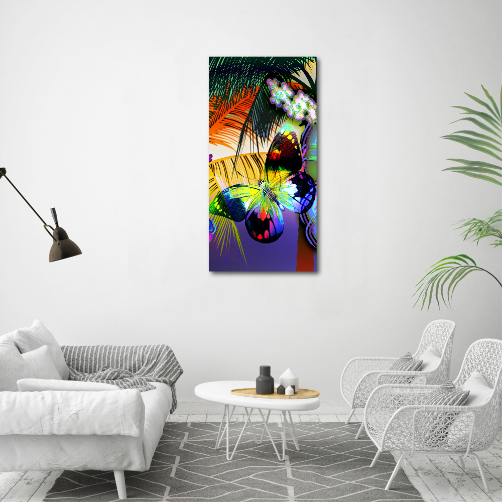 Canvas wall art Colorful flowers