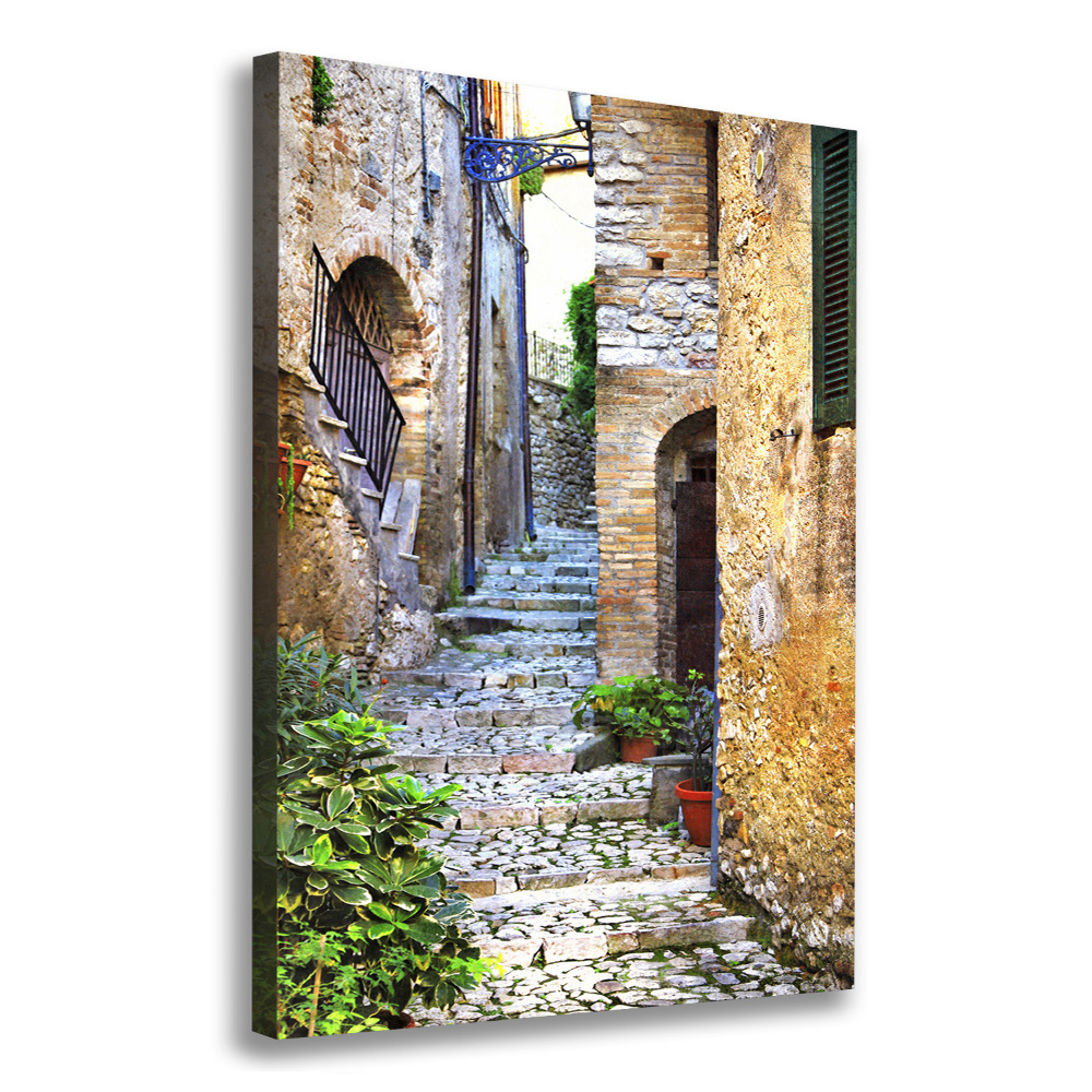 Large canvas wall art Italian streets