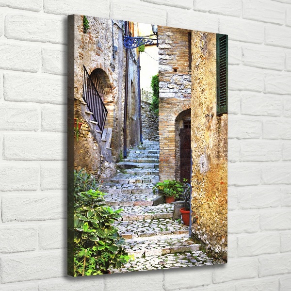 Large canvas wall art Italian streets