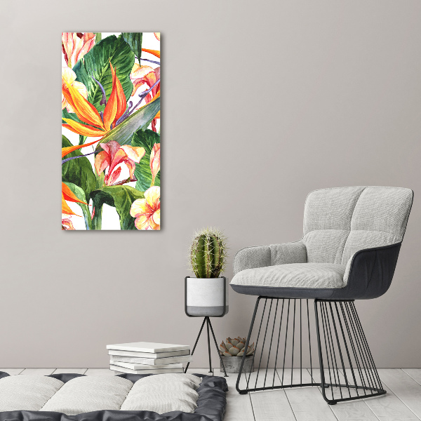 Wall art canvas large Hawaiian pattern