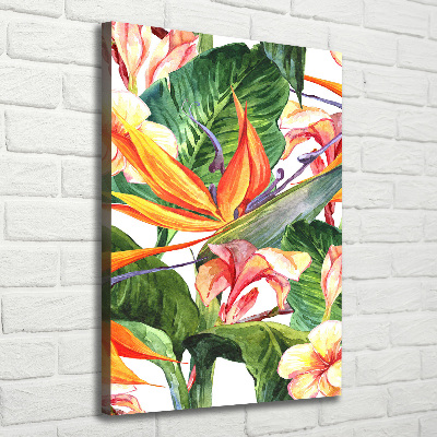 Wall art canvas large Hawaiian pattern