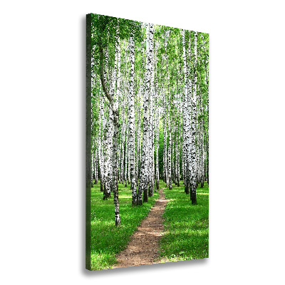 Canvas wall art Birch forest