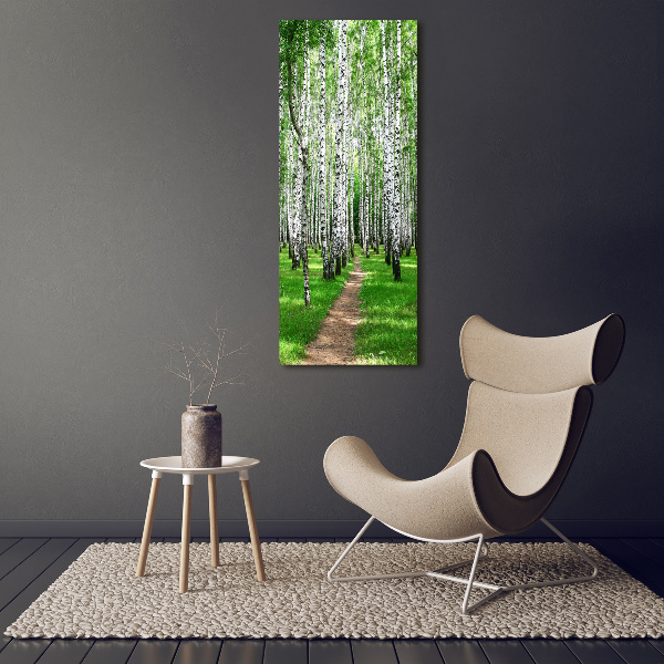 Canvas wall art Birch forest