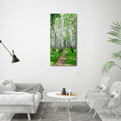 Canvas wall art Birch forest