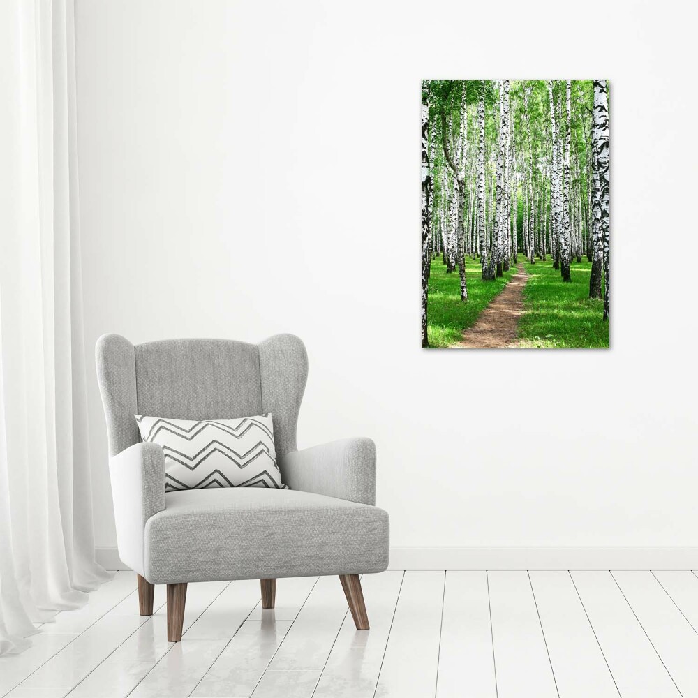 Canvas wall art Birch forest