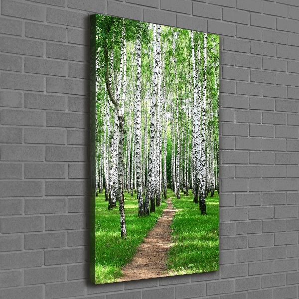 Canvas wall art Birch forest