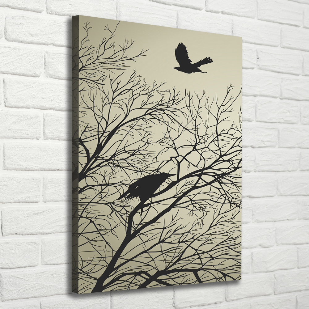 Large canvas wall art Crows