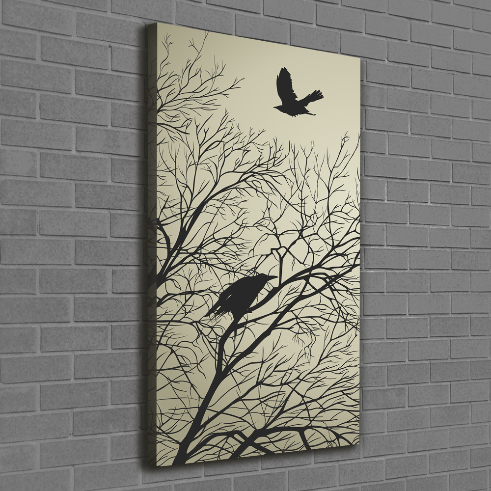 Large canvas wall art Crows