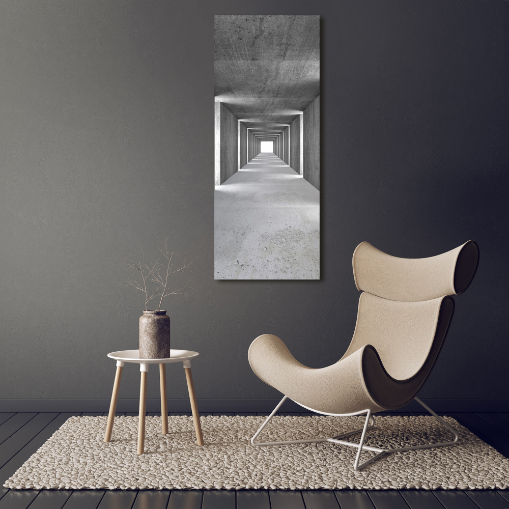 Picture canvas print Concrete tunnel