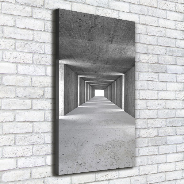 Picture canvas print Concrete tunnel