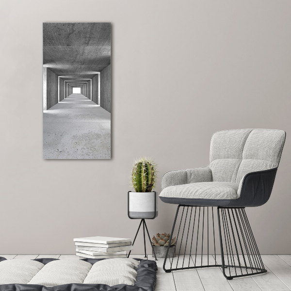 Picture canvas print Concrete tunnel