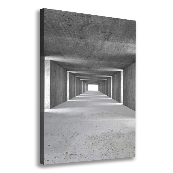 Picture canvas print Concrete tunnel