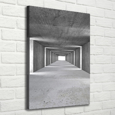 Picture canvas print Concrete tunnel