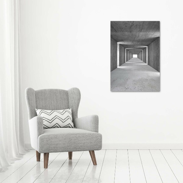 Picture canvas print Concrete tunnel