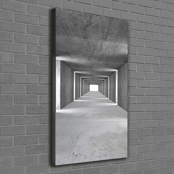 Picture canvas print Concrete tunnel