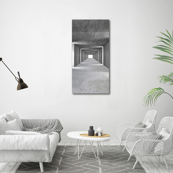 Picture canvas print Concrete tunnel