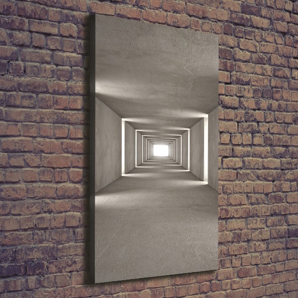 Picture canvas print Concrete tunnel