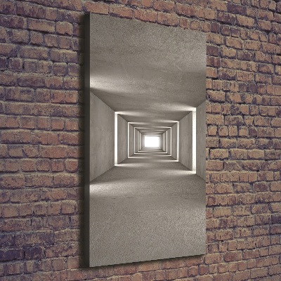 Picture canvas print Concrete tunnel