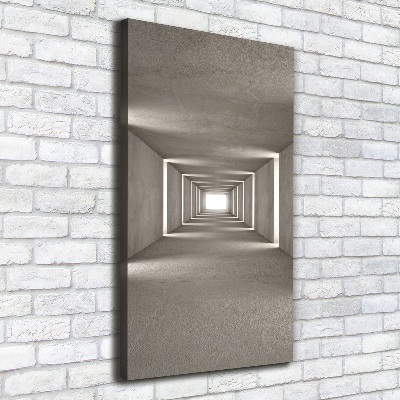 Picture canvas print Concrete tunnel