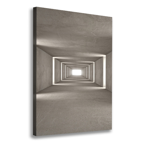 Picture canvas print Concrete tunnel