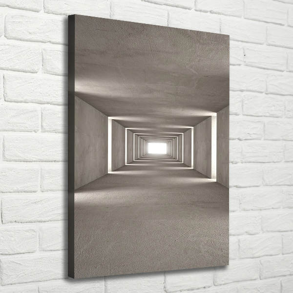 Picture canvas print Concrete tunnel