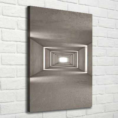 Picture canvas print Concrete tunnel