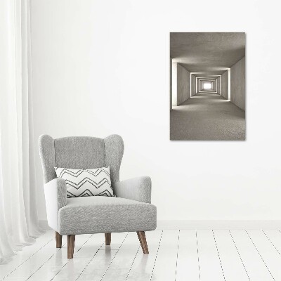 Picture canvas print Concrete tunnel