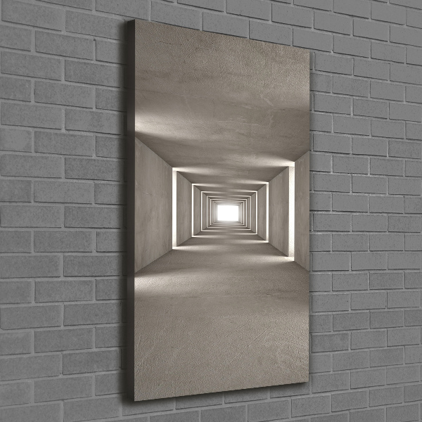 Picture canvas print Concrete tunnel