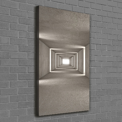 Picture canvas print Concrete tunnel