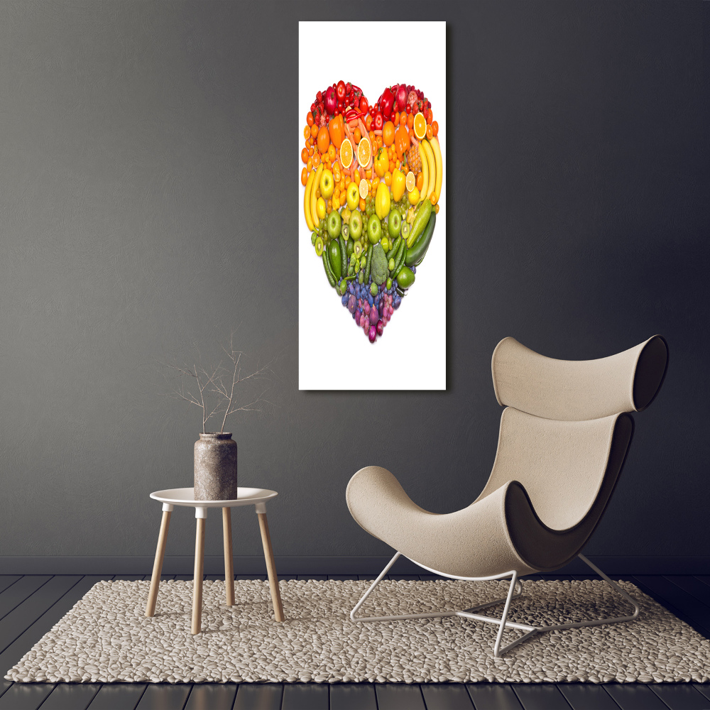 Canvas wall art Fruit heart