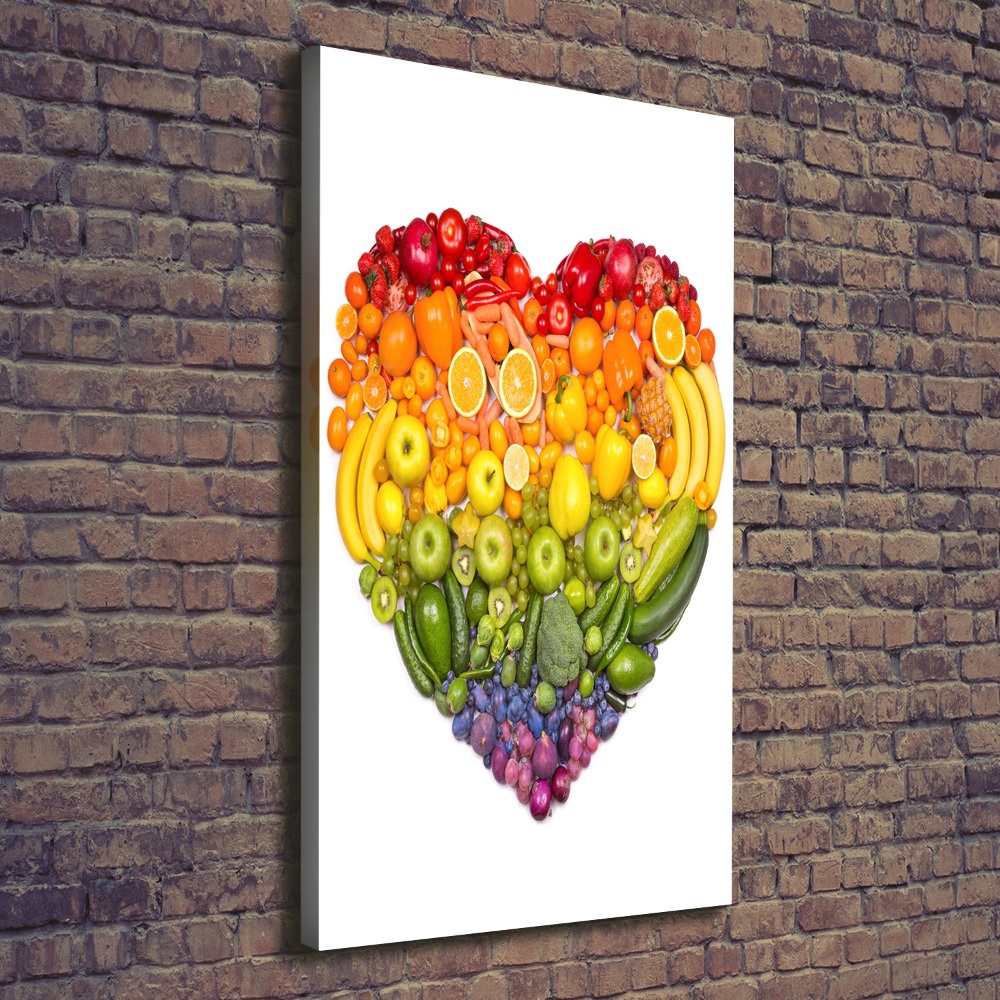 Canvas wall art Fruit heart