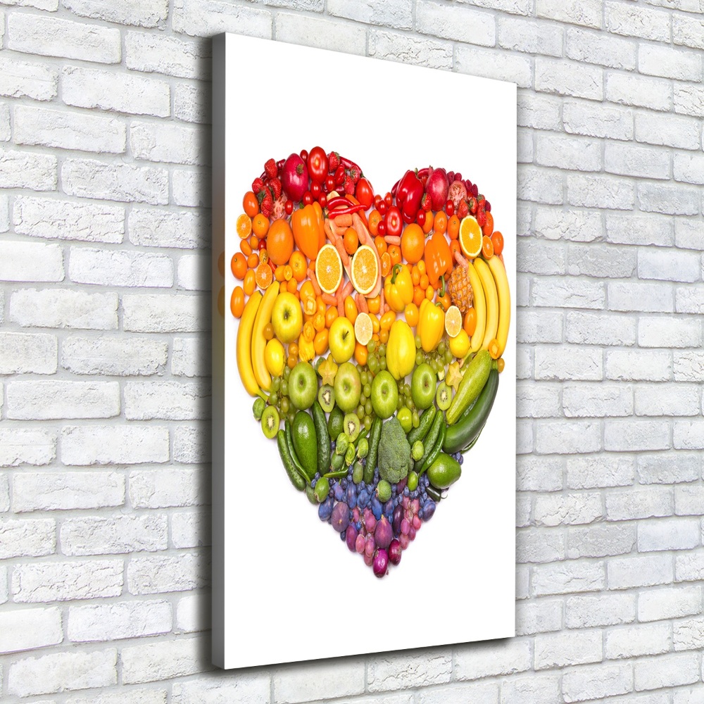 Canvas wall art Fruit heart