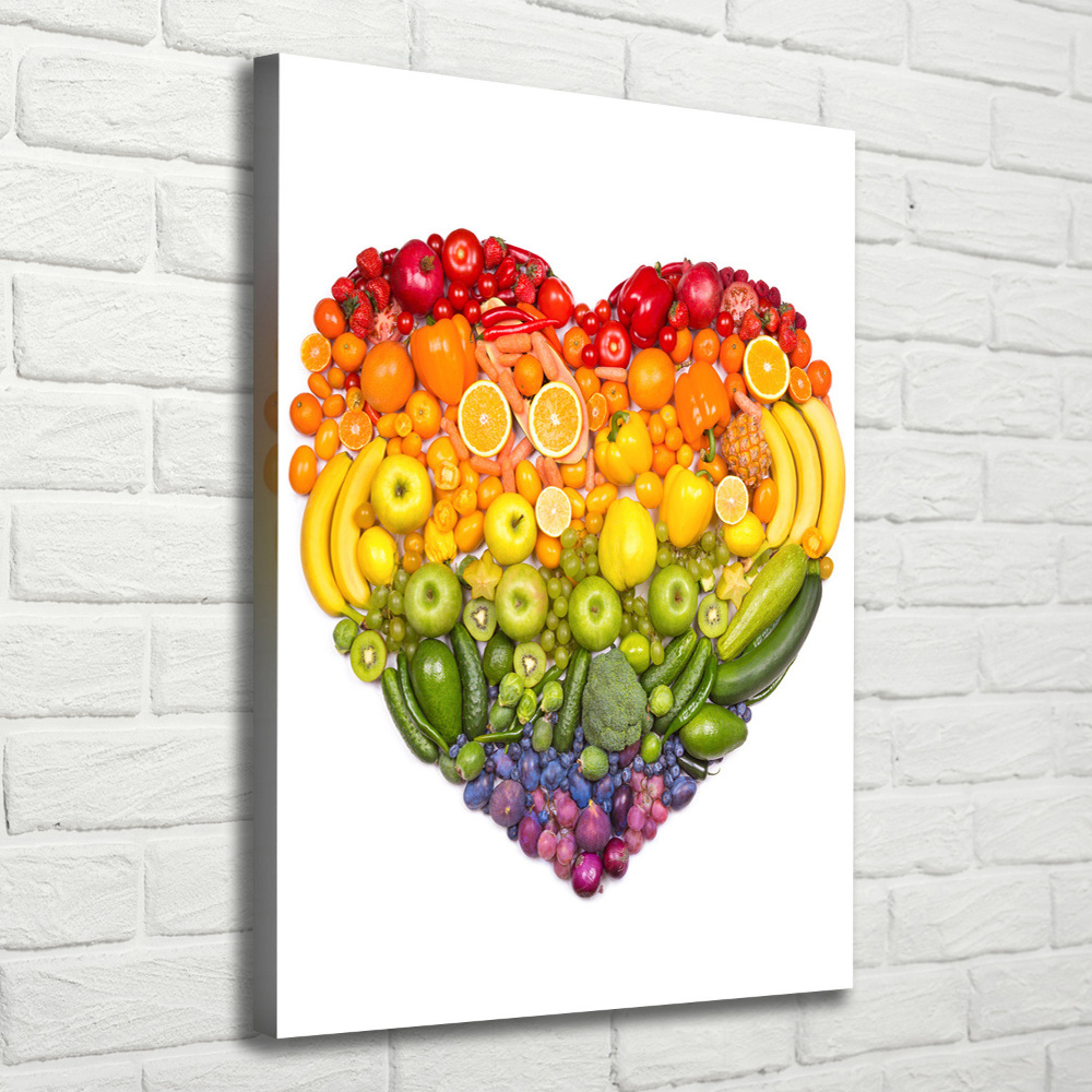 Canvas wall art Fruit heart