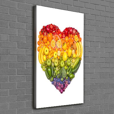 Canvas wall art Fruit heart