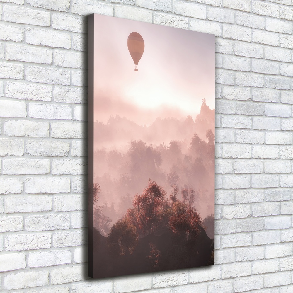 Canvas print Flying forest balloon