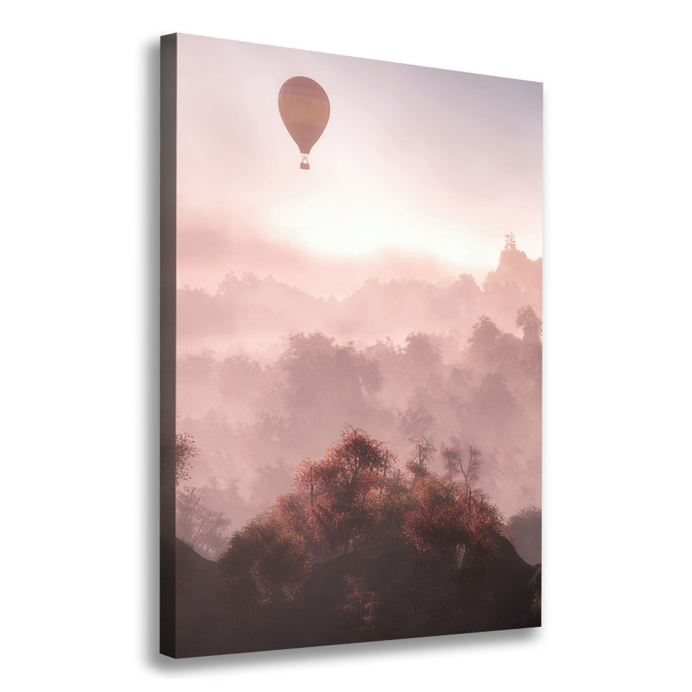 Canvas print Flying forest balloon